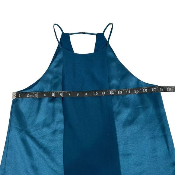Parker New NWT Large Blue Satin Sleeveless Cutout Back Spaghetti top women’s - Picture 10 of 10